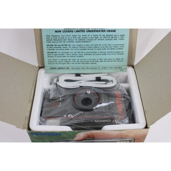 New Chinon Splash GX AF Gray Point & Shoot Weather Proof 35mm Film Camera NOS - Picture 8 of 11